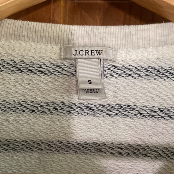 JCREW CHEERS SWEATSHIRT CREW SMALL S STRIPED FRENCH TERRY - Picture 2 of 3